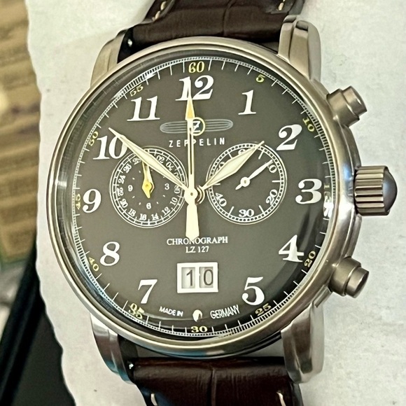 Zeppelin LZ 127 Graf Chronograph Sub-dials  Date Designer Men’s Watch - Picture 4 of 8